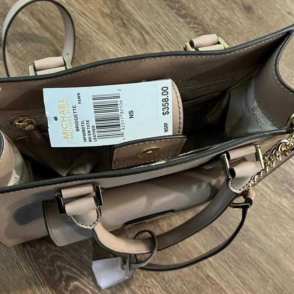 NWT Michael Kors Bridgett Tote in Fawn/Blush Pink - Picture 7 of 9